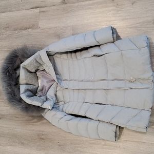 Down women's long padding jacket, runs small